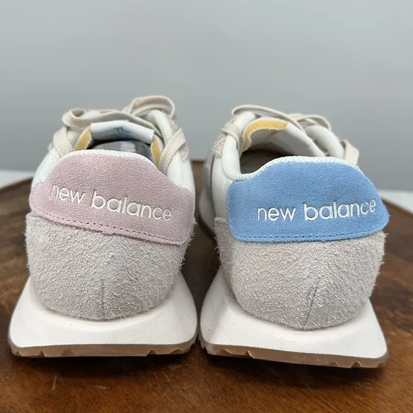 New Balance Shoes Mens 9.5 D 237 White Blue Pink Mismatch Sneakers