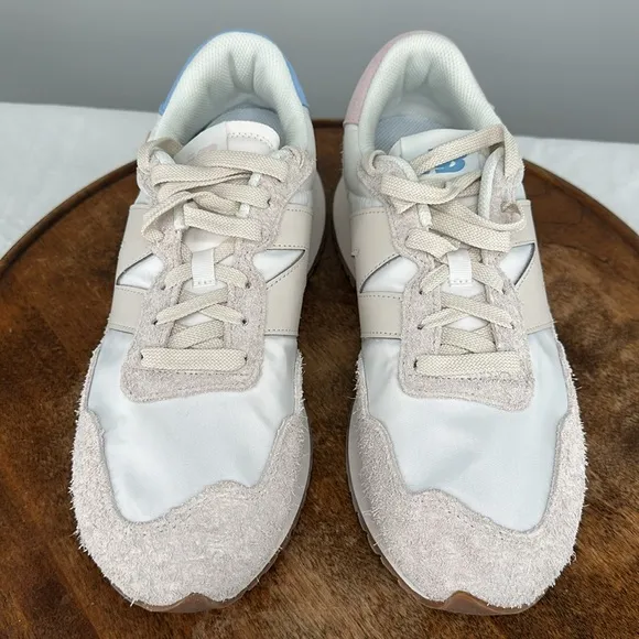 New Balance Shoes Mens 9.5 D 237 White Blue Pink Mismatch Sneakers