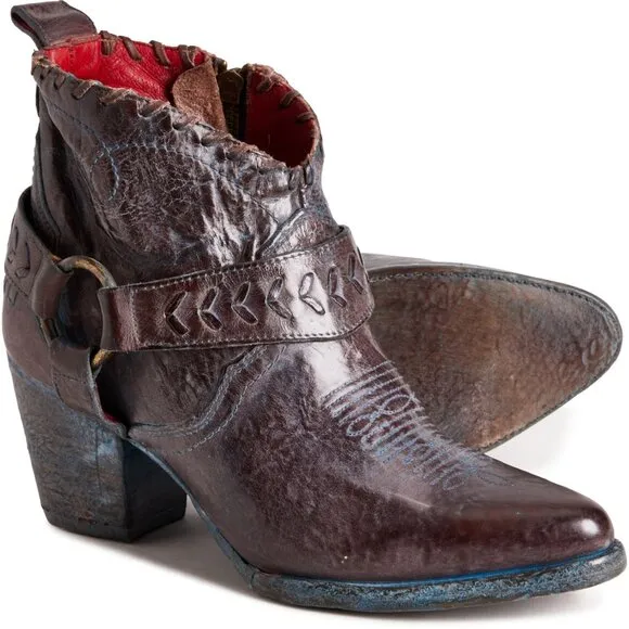 NEW Bed Stu Tania Ankle Harness Boots - Leather For Women  Teak Rustic  1065sn