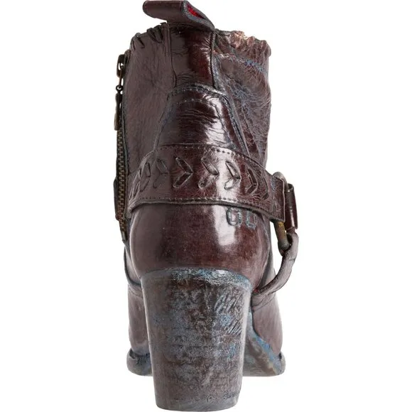 NEW Bed Stu Tania Ankle Harness Boots - Leather For Women  Teak Rustic  1065sn