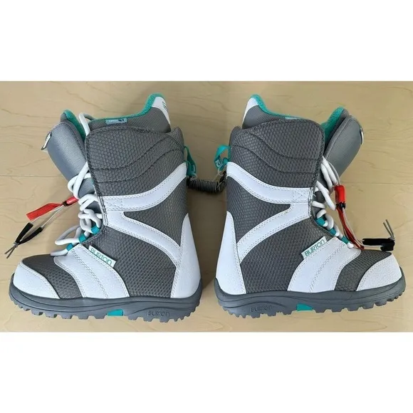NEW Burton Coco Imprint 1 TrueFit Snowboard Boots Size 5 Women's White Grey