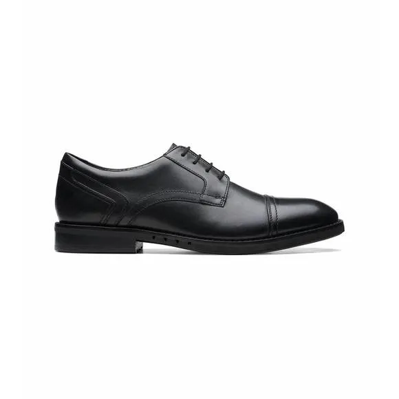 NEW CLARKS men's un hugh cap shoes in black