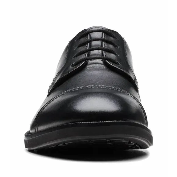 NEW CLARKS men's un hugh cap shoes in black