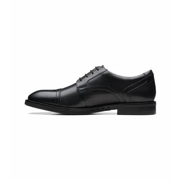 NEW CLARKS men's un hugh cap shoes in black