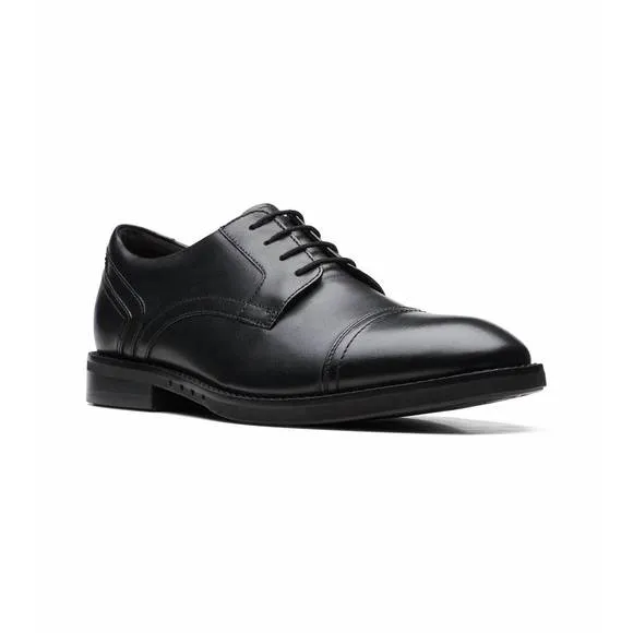 NEW CLARKS men's un hugh cap shoes in black
