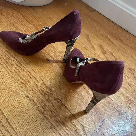 New Coach Fulton Burngundy Suede Shoes