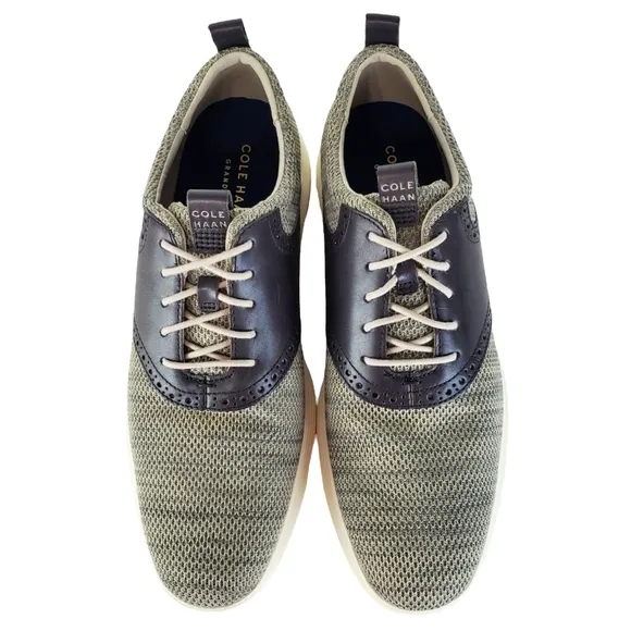 New Cole haan grand tour knit oxford shoes hawthorn dark roast casual career