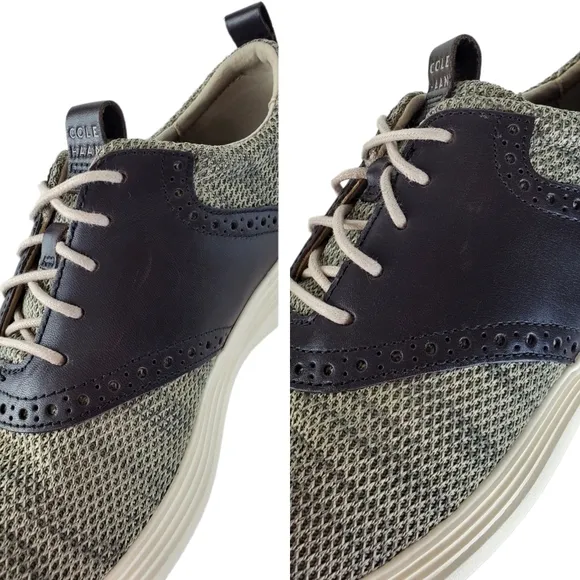 New Cole haan grand tour knit oxford shoes hawthorn dark roast casual career