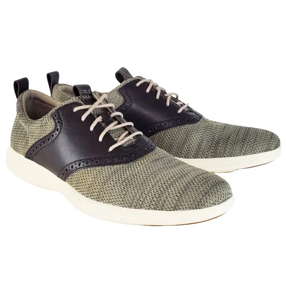 New Cole haan grand tour knit oxford shoes hawthorn dark roast casual career