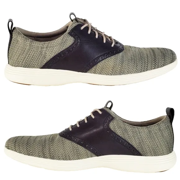 New Cole haan grand tour knit oxford shoes hawthorn dark roast casual career