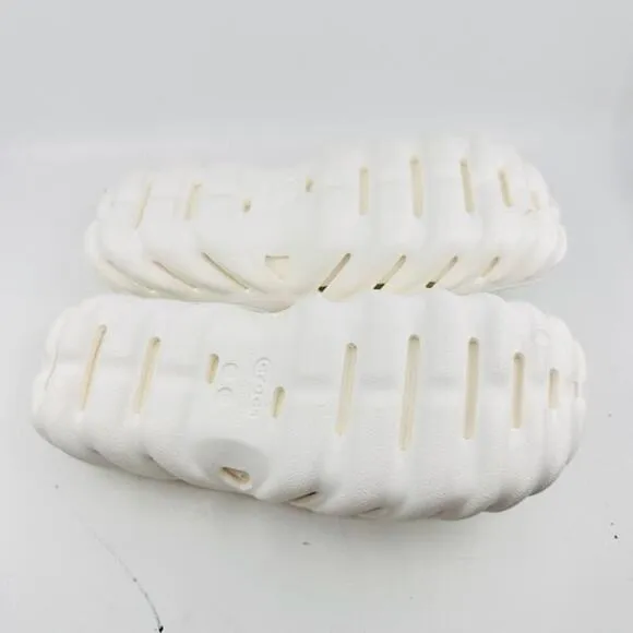NEW Crocs Echo Slide Sandals Lightweight Slip On Casual White Unisex Size M12