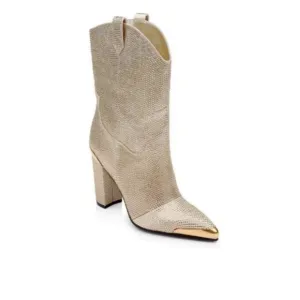 NEW Daniel x Diamond Johnny Guitar Gold Women's Boots Cowgirl Western 6.5 Bling