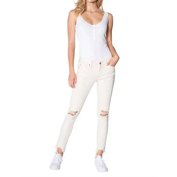 NEW DEAR JOHN DENIM mid rise joyrich skinny jeans in wheat
