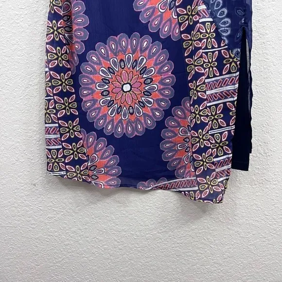 NEW Desigual Vest Kiroga Mini Dress Floral Print in Navy Blue Size small