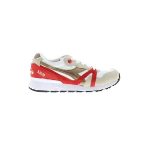 NEW DIADORA men's n9000 spark running shoes in white/fog/rich gold