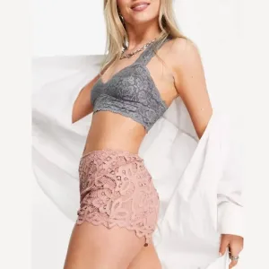 NEW Free People Adella Blush Lace Shorts