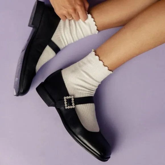 new FREE PEOPLE Leather upper and lining  Mary Jane Flats  Shoes