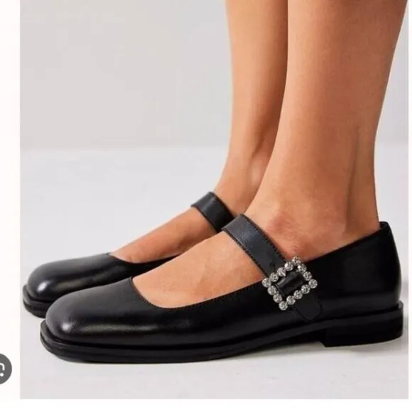 new FREE PEOPLE Leather upper and lining  Mary Jane Flats  Shoes