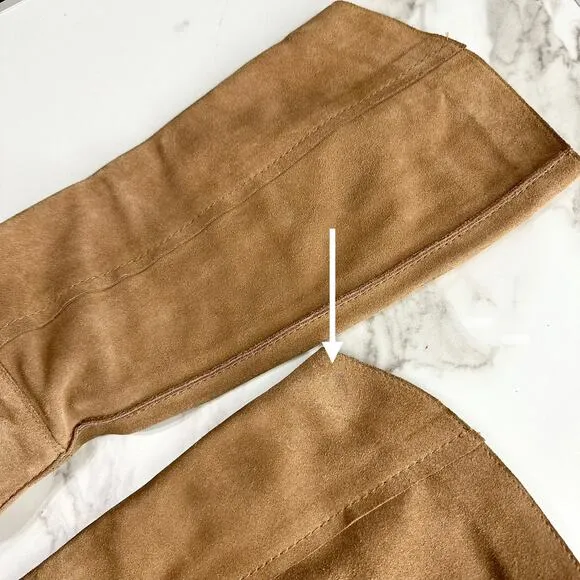 NEW Free People Sway Low Suede Slouchy High Calf Pointed Cowgirl Boots Size 38.5