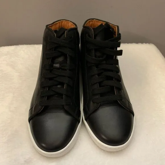 New Frye Womens Black Leather Ankle Sneakers Size 6.5‎ M Shoes New Lace Up
