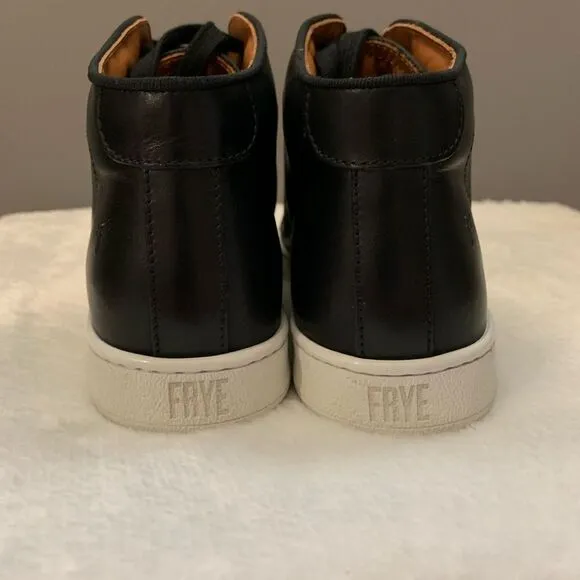 New Frye Womens Black Leather Ankle Sneakers Size 6.5‎ M Shoes New Lace Up