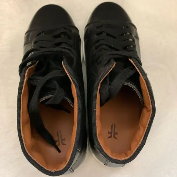 New Frye Womens Black Leather Ankle Sneakers Size 6.5‎ M Shoes New Lace Up