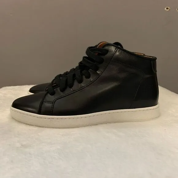New Frye Womens Black Leather Ankle Sneakers Size 6.5‎ M Shoes New Lace Up
