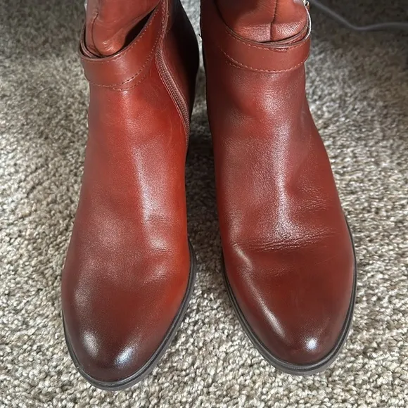 New Giani Bernini 9M Genuine Leather Cognac Rozario Winter Boot
