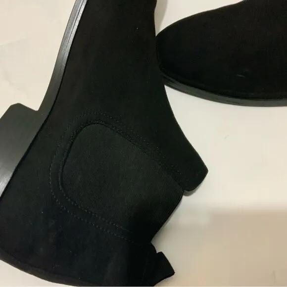 New H&amp;M Suede Chelsea Boots Black Mens Shoes size 10.5 US 44 EUR dress shoes