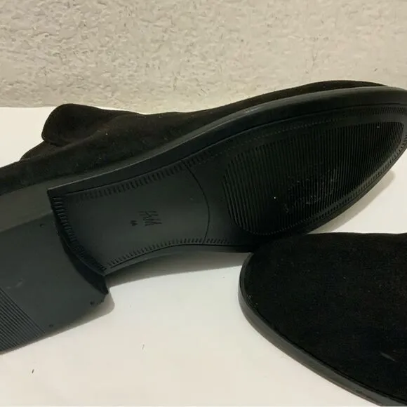 New H&amp;M Suede Chelsea Boots Black Mens Shoes size 10.5 US 44 EUR dress shoes