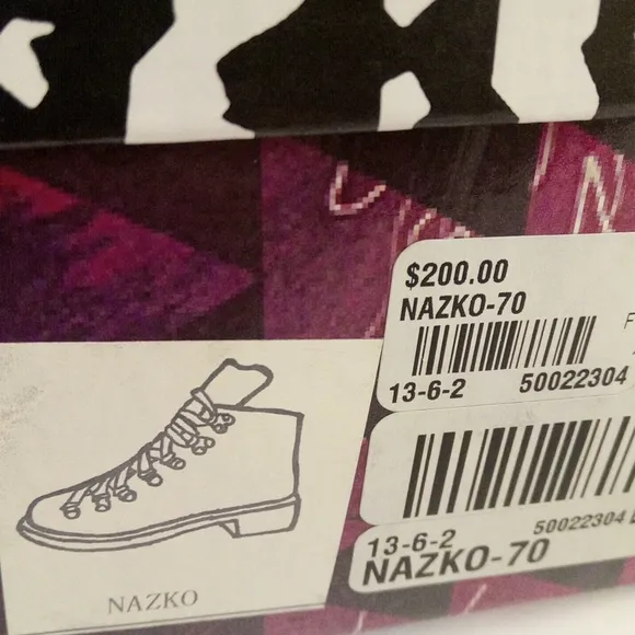 New In Box Jeffrey Campbell Nazko White Ankle Lace Up Boots Women Size US 8.5M