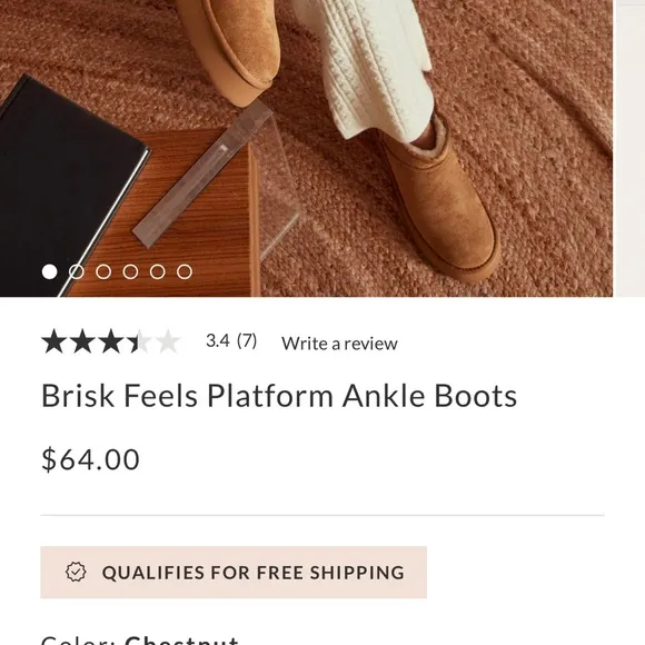 New In box Vici Women's Tan Brisk Feels Platform Ankle Boots