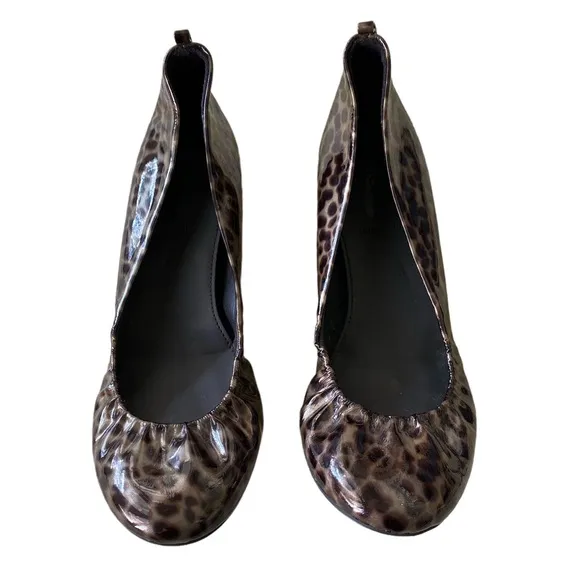 NEW J. Crew Cece Tortoise Leopard Print Patent Leather Ballet Flats - 7.5