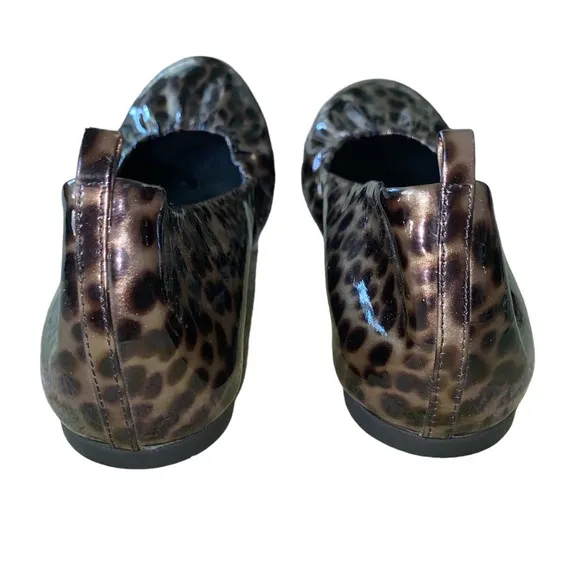 NEW J. Crew Cece Tortoise Leopard Print Patent Leather Ballet Flats - 7.5