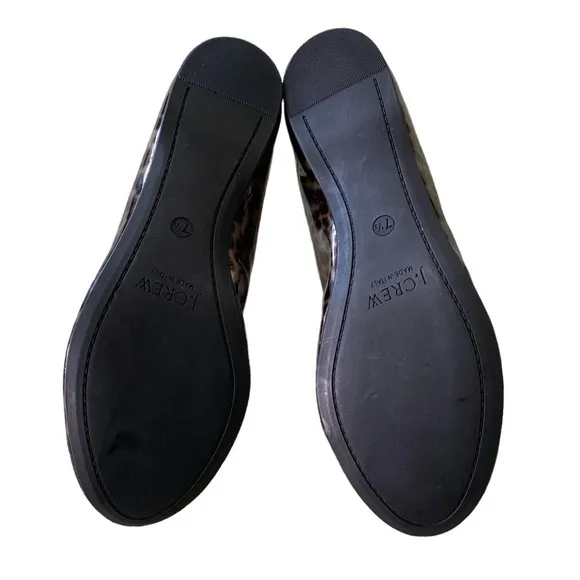 NEW J. Crew Cece Tortoise Leopard Print Patent Leather Ballet Flats - 7.5