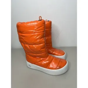 New Jeffrey Campbell Orange Puffer Platform Winter Boots Women’s Size 8