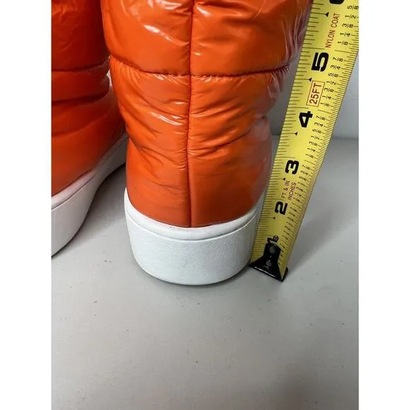 New Jeffrey Campbell Orange Puffer Platform Winter Boots Women’s Size 8