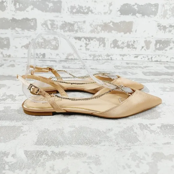 New Jewel Badgley Mischka Alanna Ballet Flats T94