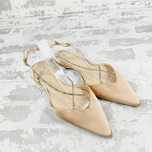 New Jewel Badgley Mischka Alanna Ballet Flats T94
