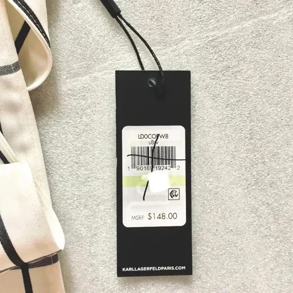 New Karl Lagerfeld Plaid Midi Shirt Dress Plus Size Fit &amp; Flare