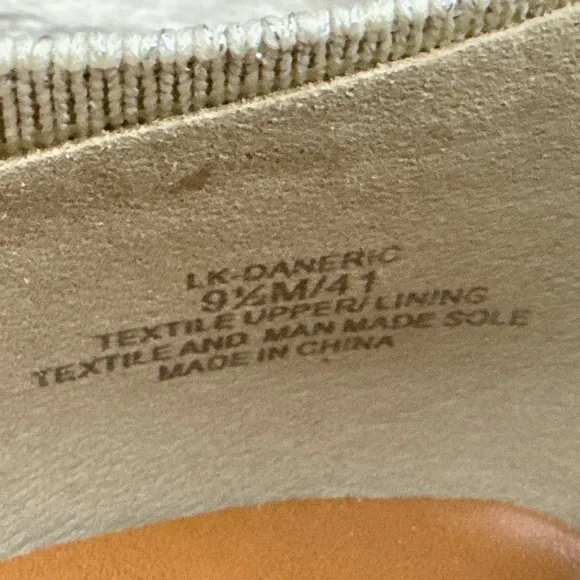 NEW Lucky Brand 9.5M Daneric Metallic Knit Washable Square Toe Ballet Flats