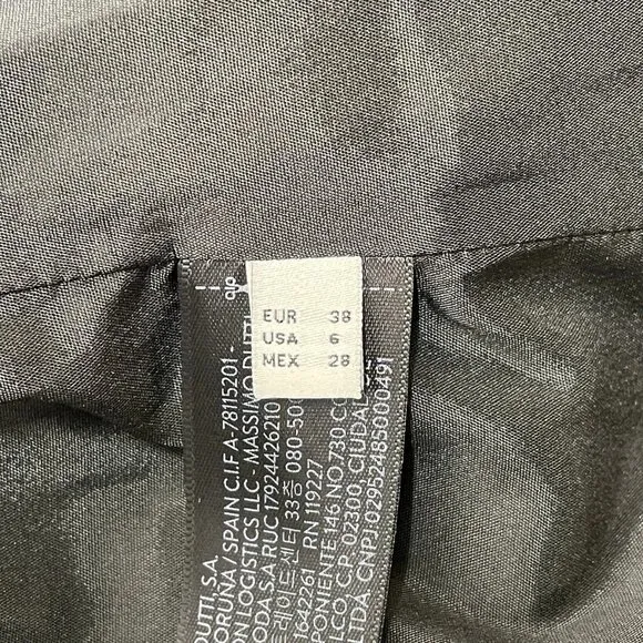 NEW MASSIMO DUTTI Women’s Black Blazer Size 6 Hook &amp; Eye Closure