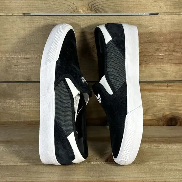 NEW Mens 7 Adidas Shmoofoil Black White Grey Slip-On Casual Sneakers IG5268