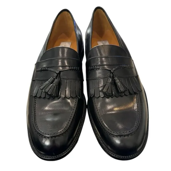 New Mezlan Romano Men's Black Leather Slip-on Loafers Dress Shoes 11.5  11.5M