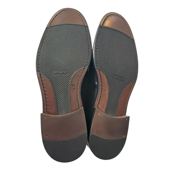 New Mezlan Romano Men's Black Leather Slip-on Loafers Dress Shoes 11.5  11.5M