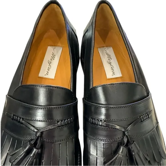 New Mezlan Romano Men's Black Leather Slip-on Loafers Dress Shoes 11.5  11.5M