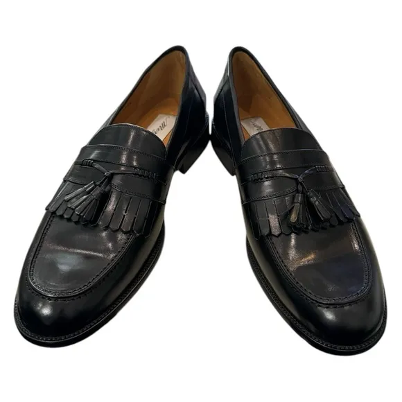 New Mezlan Romano Men's Black Leather Slip-on Loafers Dress Shoes 11.5  11.5M