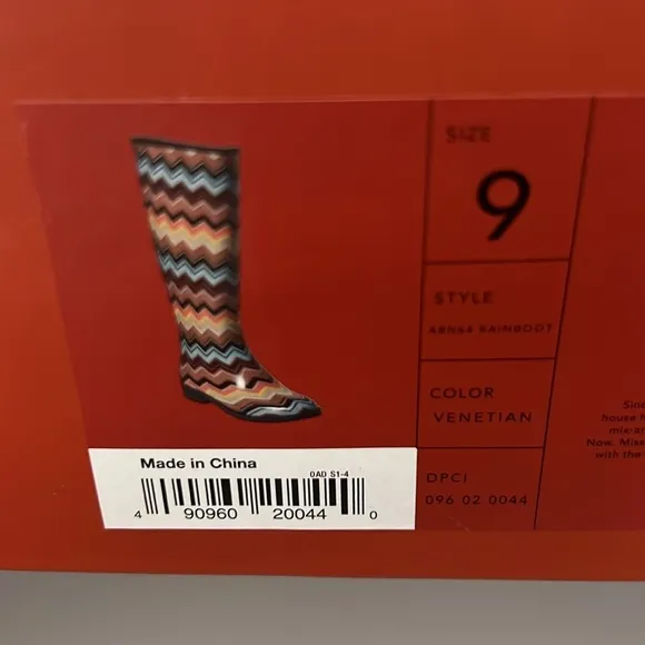 NEW Missoni Multicolor Zigzag Winter &amp; Rain Boots &amp; original box