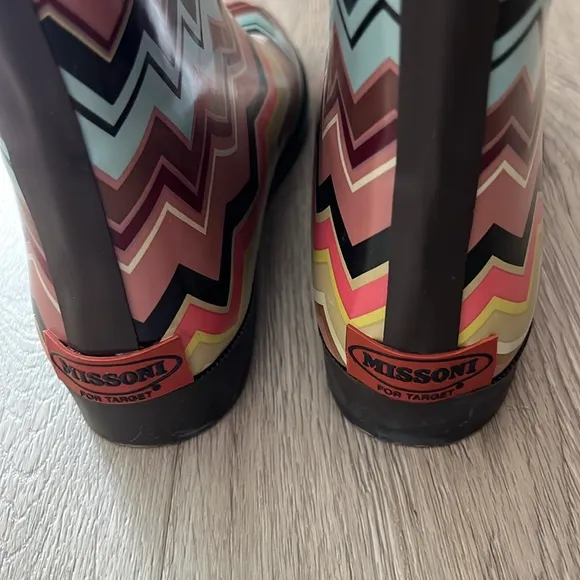 NEW Missoni Multicolor Zigzag Winter &amp; Rain Boots &amp; original box