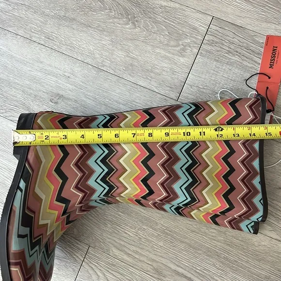 NEW Missoni Multicolor Zigzag Winter &amp; Rain Boots &amp; original box